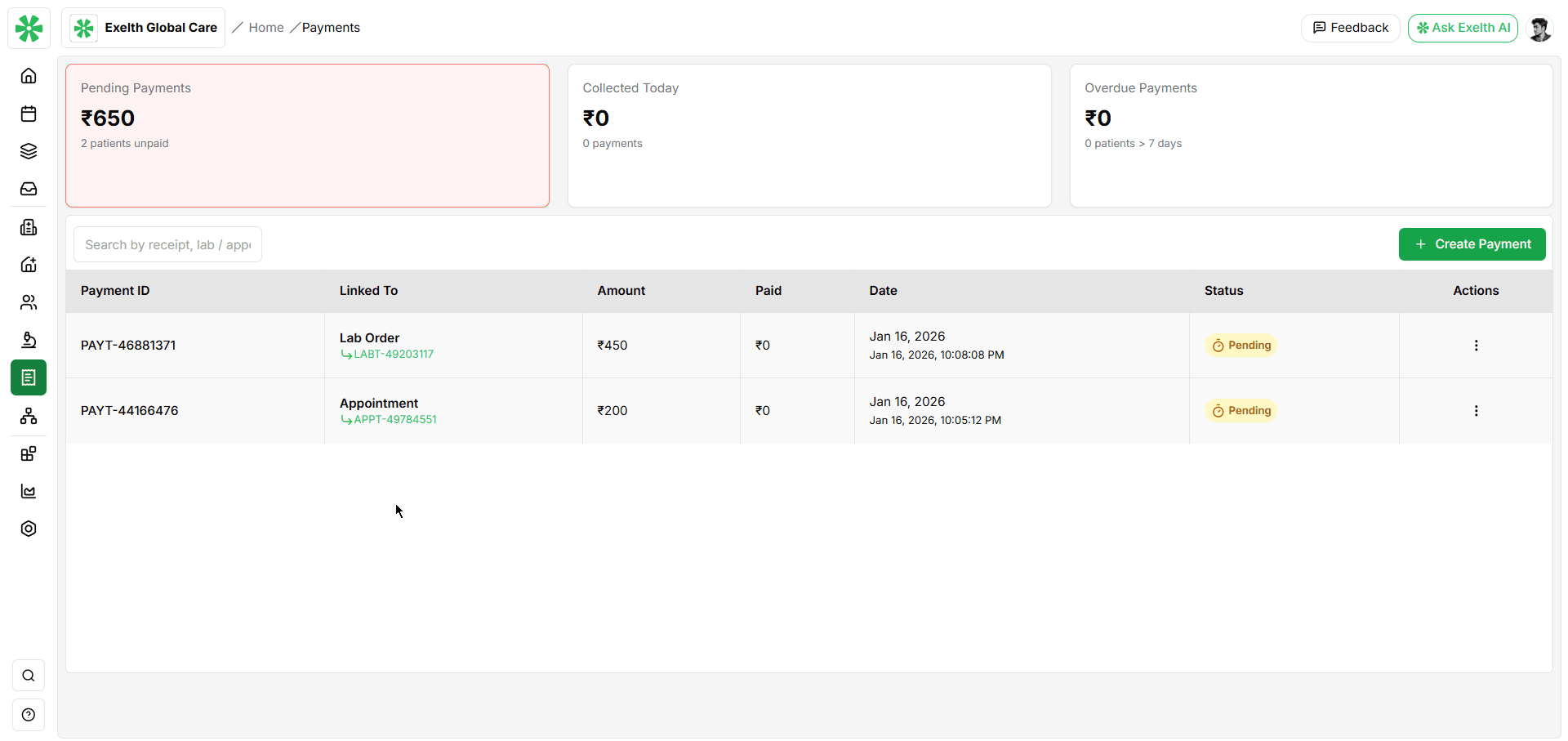 Billing, Prescriptions & Clinical Records